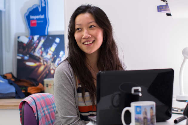 Student on her laptop