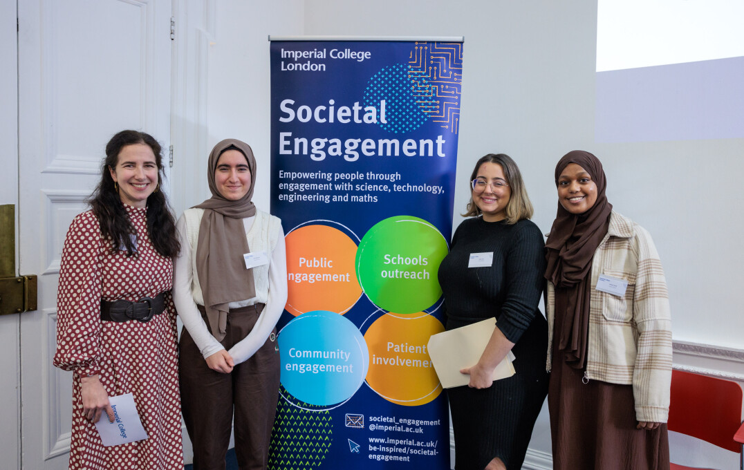 Engagement Manager Charlotte Coales chaired the panel with youth partners Selma Shafi, Hala Zein and Isra Sulevani.