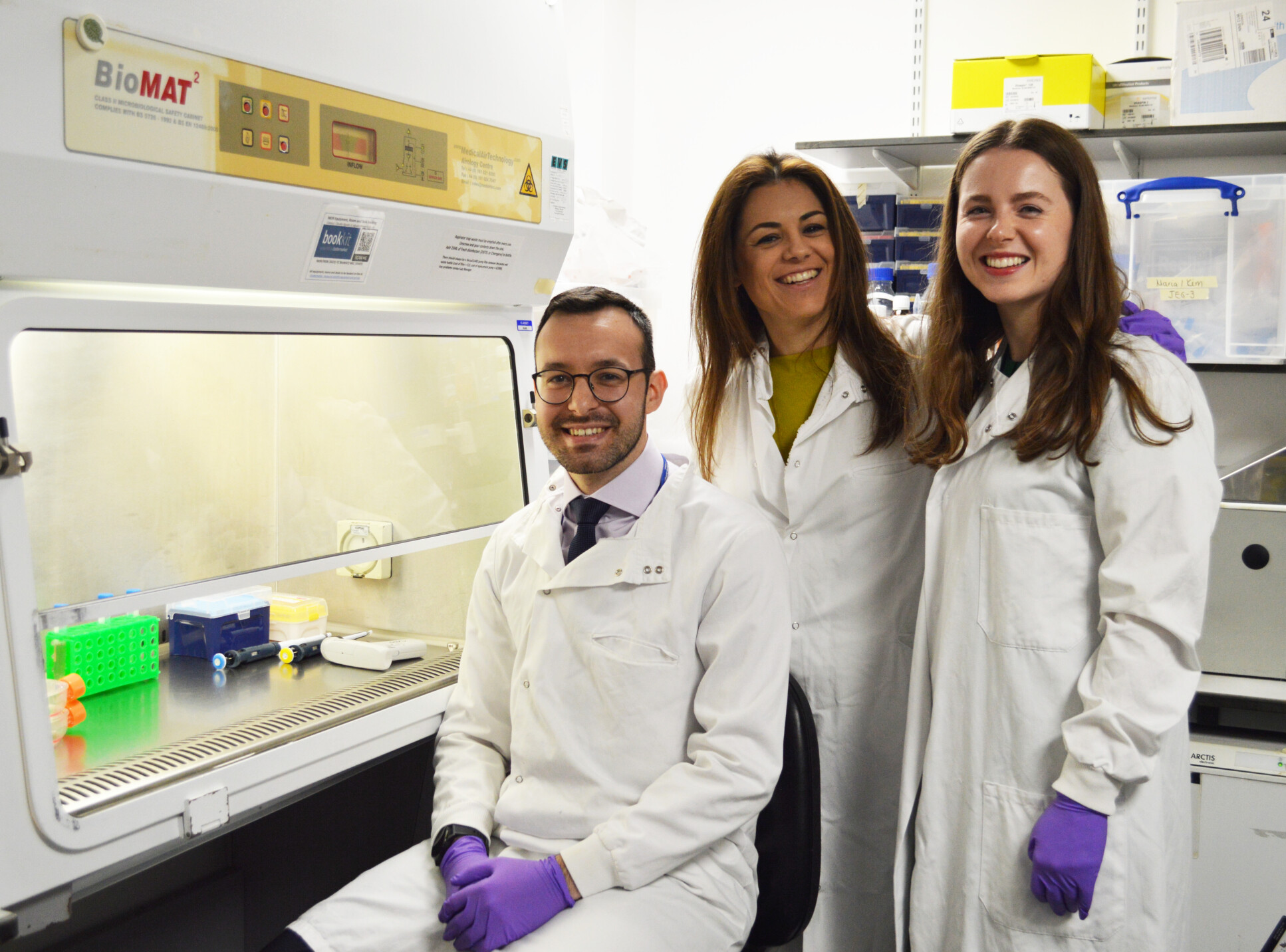 From left to right: Dr Konstantinos Kechagias, Prof Kyrgiou and Dr Laura Burney Ellis