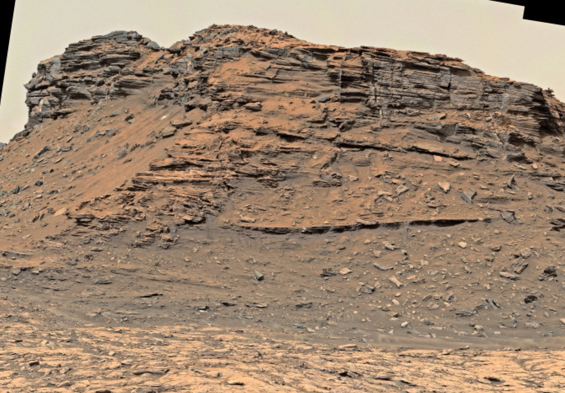Photo of rock tower on Mars