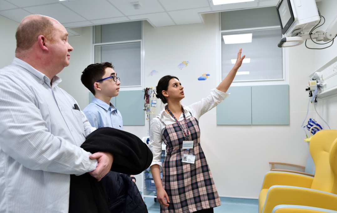 Patients are given a tour of the facility