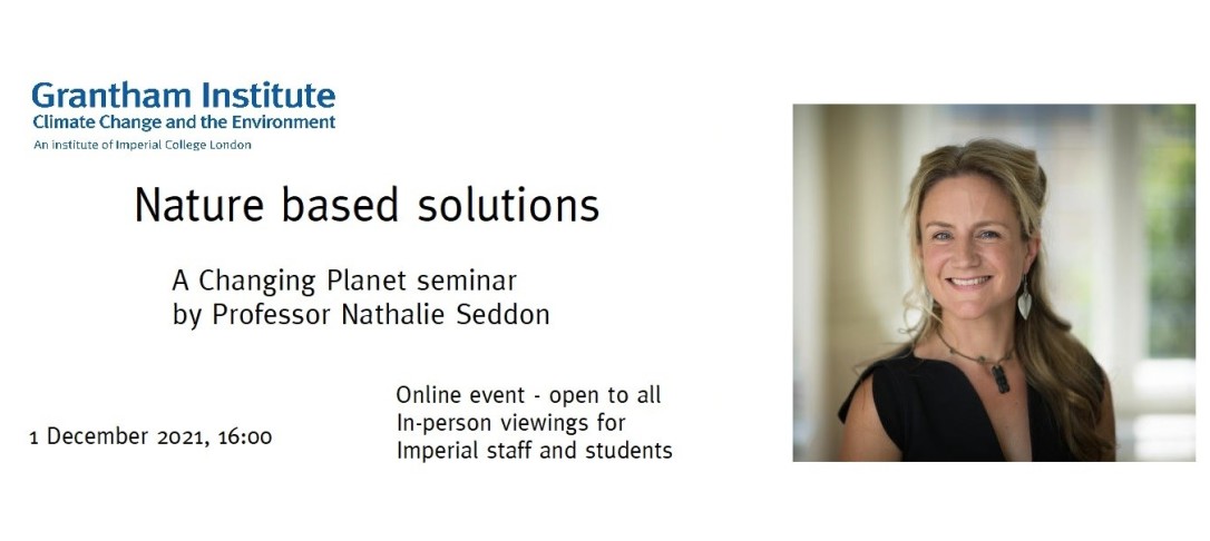 Photo of Nathalie Seddon and information about the event, which appears on the registration page