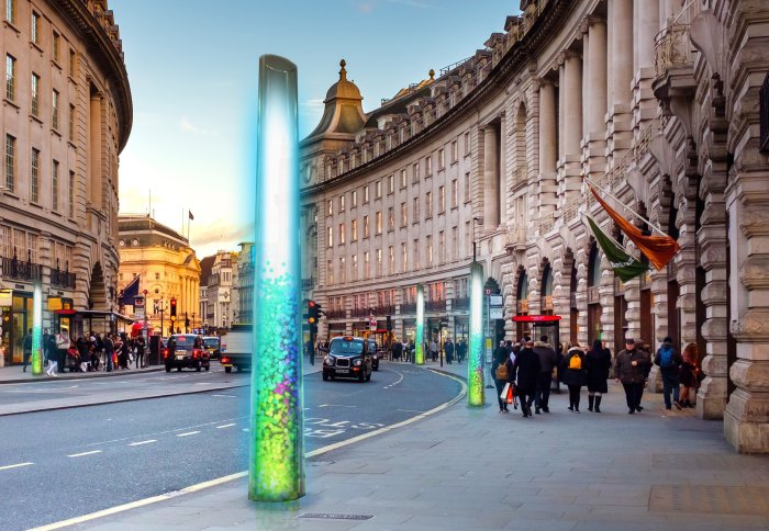 How Pluvo could look on Regent Street