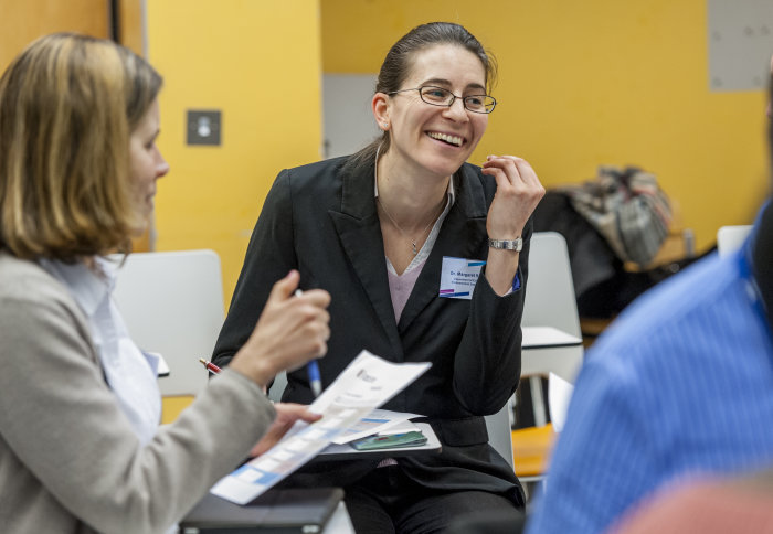 Conversation between Education Day workshop attendees