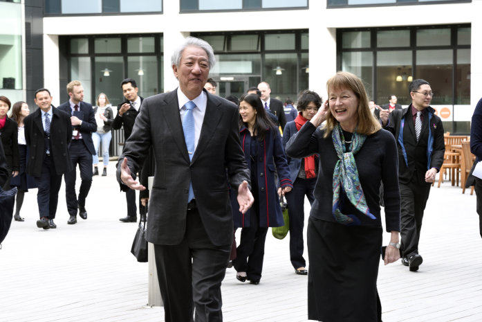 Deputy Prime Minister Teo Chee Hean with President Alice Gast at Imperial