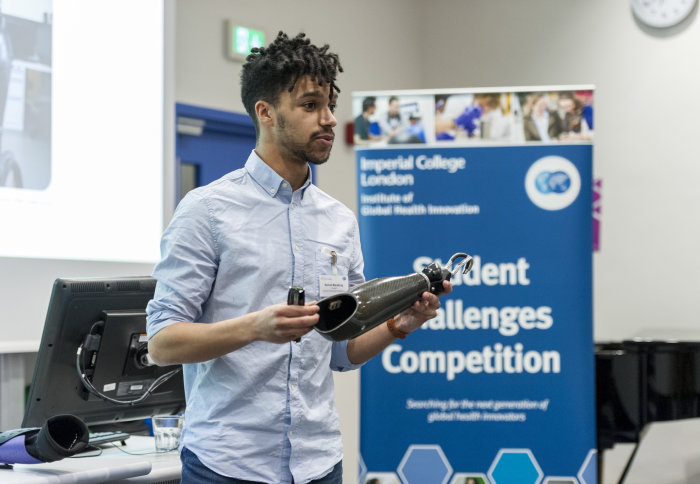 Nathan MacAbuag at the Student Challenges Competition