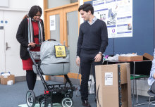 Visually-impaired inventor’s dream for smart baby buggy made real by students