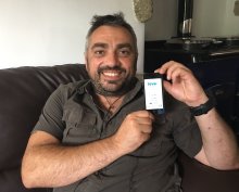 Veteran Harris Tatakis with the 'Levo' app