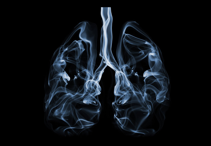 Smoke filled lungs