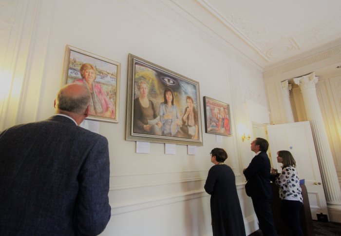 Staff view portraits of celebrated female scientists at Imperial