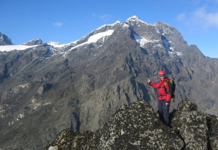 Dr Joeri Rogelj on Mount Baker in Rwenzori