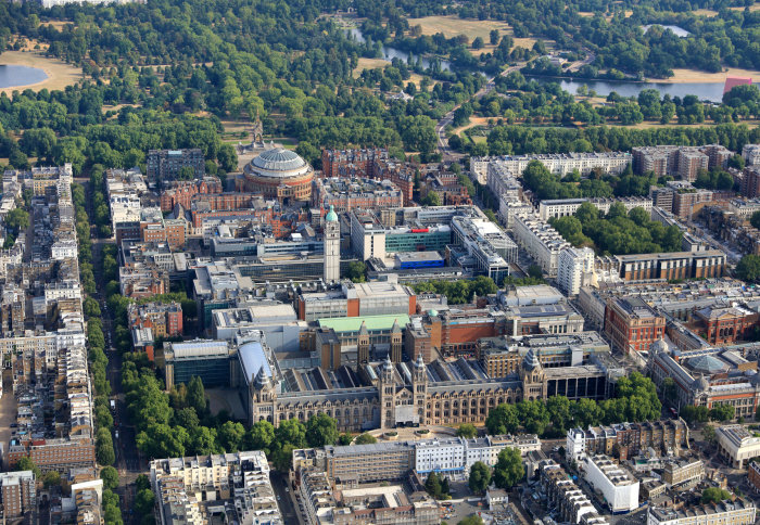 Aerial view of South Kensington Campus