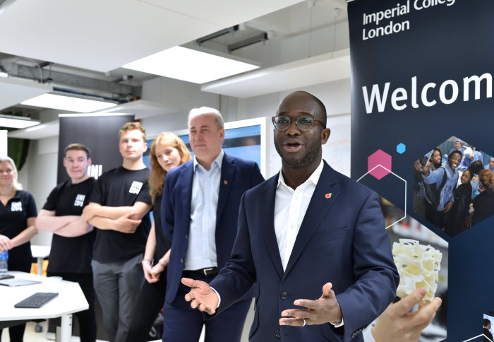 Universities and Science Minister Sam Gyimah MP speaks to attendees