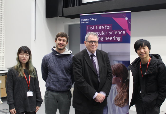 Professor Paul Raithby with students from the Molecular Science and Engineering MRes course.