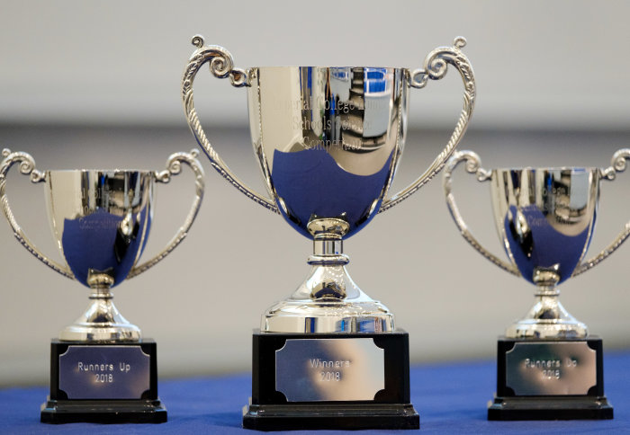 The FoNS School's Science Competition trophies from 2018