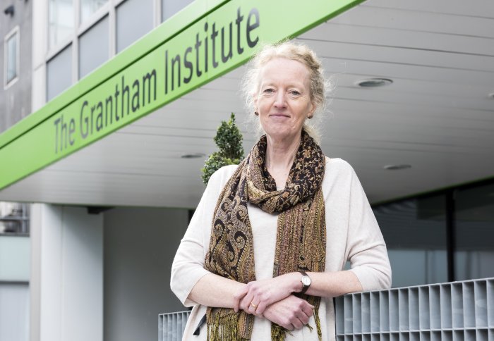 Jo Haigh in front of the Grantham Institute