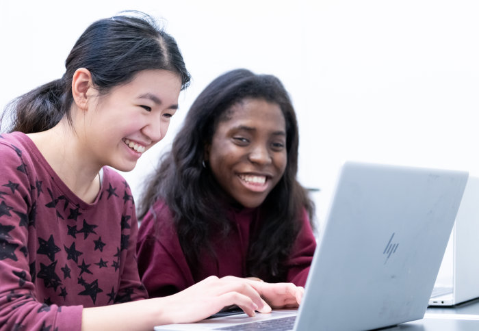 Applied Computational Science and Engineering MSc Students working in groups