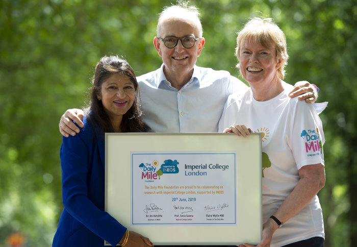 Professor Sonia Saxena, Dr Peter Williams and Elaine Wyllie MBE
