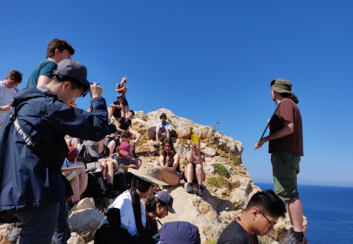 Year 3 geology undergraduates on their field trip to Sardinia