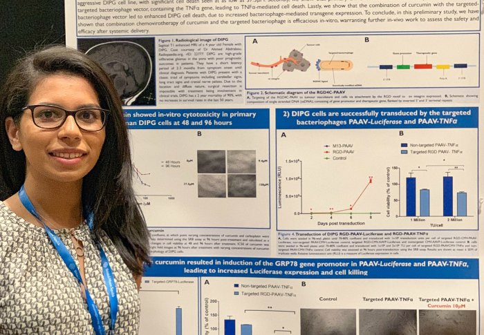 Gargi Samarth presents her research at the Society for Neuro-oncology Conference in New Orleans