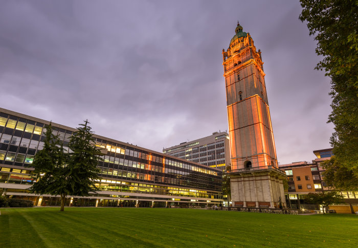 A photograph of the Queen's Tower on Imperial campus