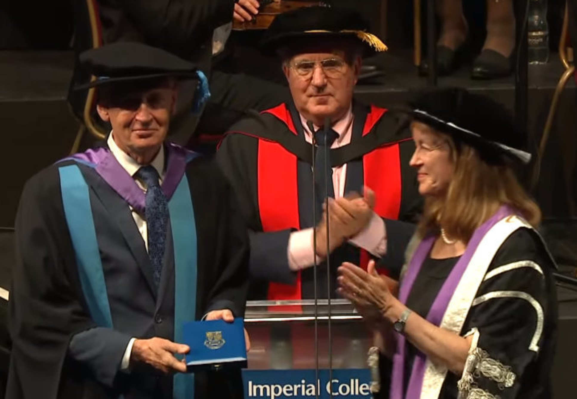 Professor James Best presented with an Imperial College Medal by President Alice Gast