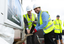 Topping out ceremony marks milestone for construction of Kemp Porter Building