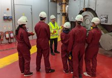 First year students visit campus power station