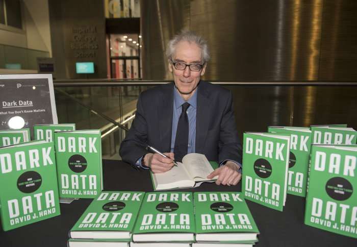 Professor David Hand at the launch of his book, Dark Data