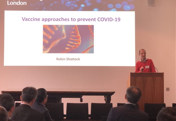 Professot Shattock presents the latest research on a vaccine against Coronavirus at the Royal Society