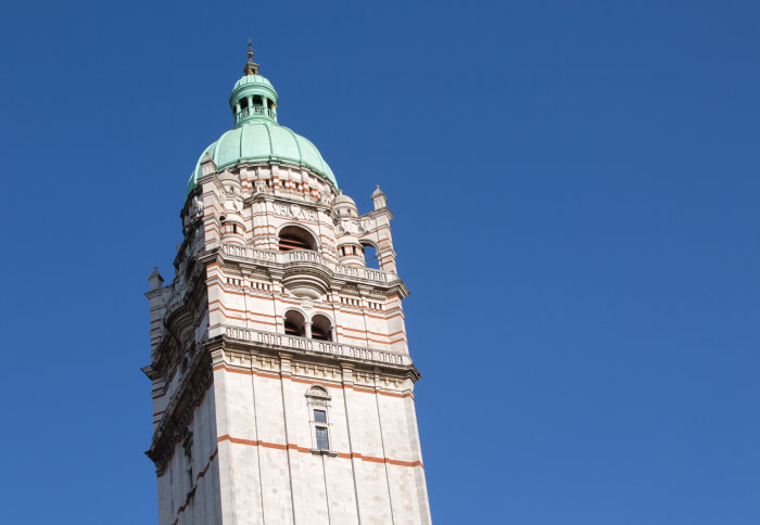 Queen's Tower against a blue sky