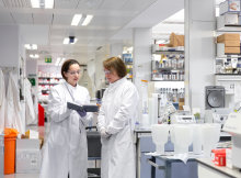 Two people in a lab