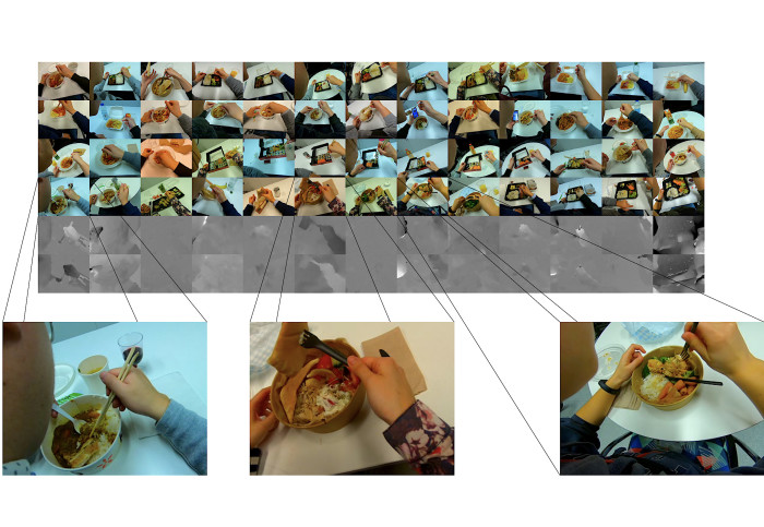 Counting Bites and Recognising Consumed Food from Videos for Passive Dietary Monitoring