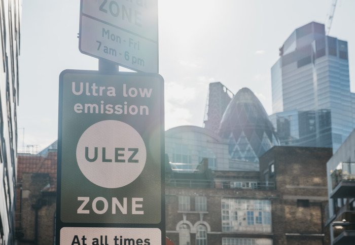 Ultra Low emission zone sign in London