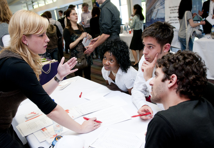 Image of a student at a networking event