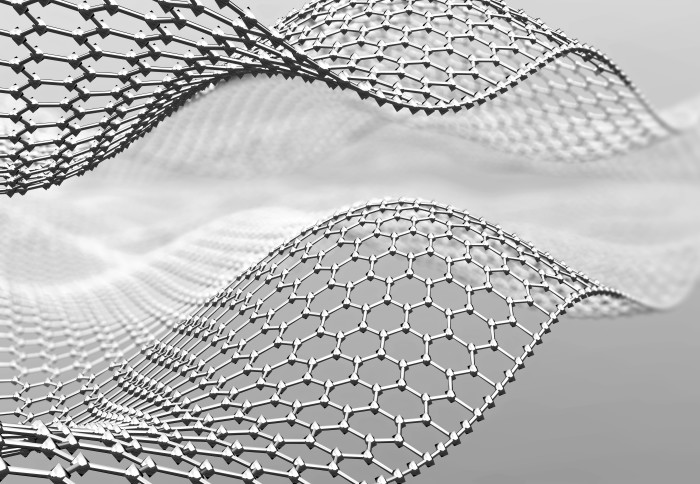 Digital image of honeycomb-shaped graphene