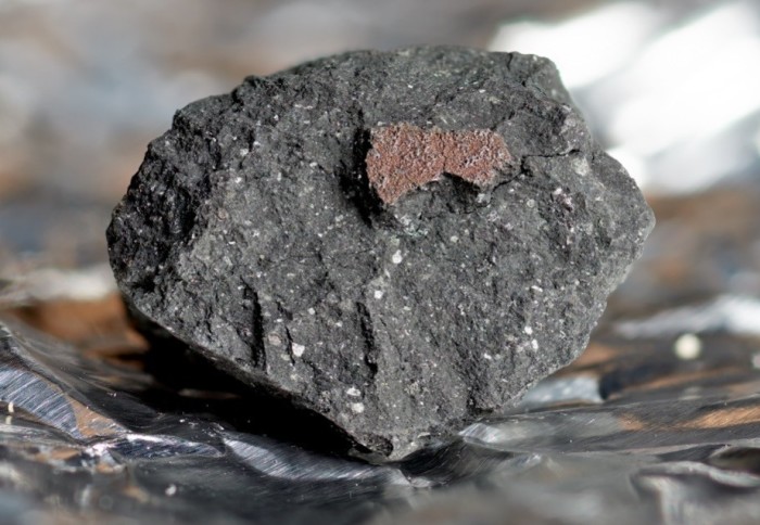 One of the fragments of meteorite recovered from Winchcombe. Credit: Trustees of the Natural History Museum