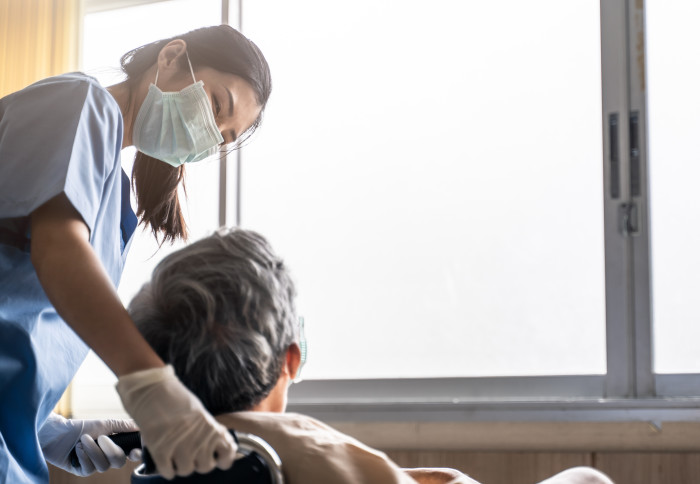 Nurse with patient