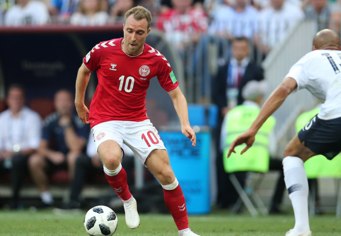 Christian Eriksen playing for Denmark