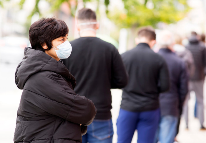 People wearing masks