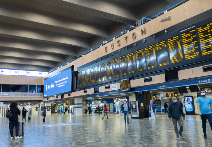 London Euston station concourse