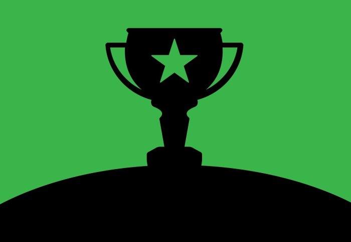 Silhouette of trophy