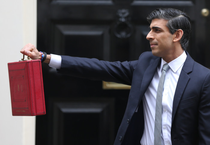 Chancellor of the Exchequer Rishi Sunak outside 11 Downing Street