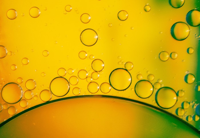 Oil droplets in water