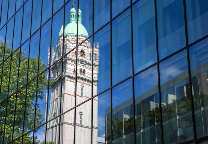 Queen's Tower reflection