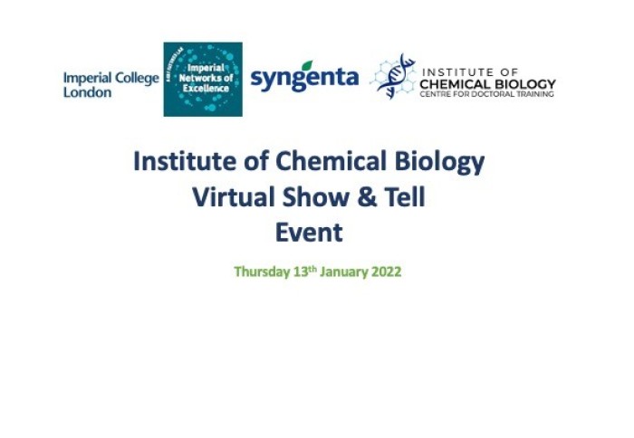 Institute of Chemical Biology Virtual Show & Tell Event