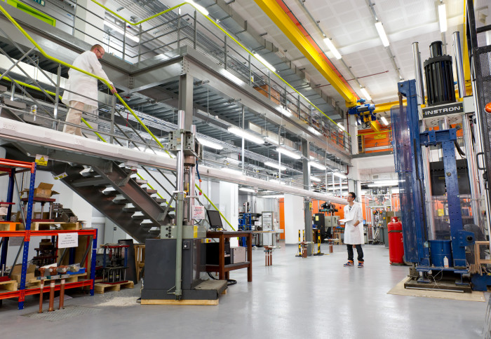 Wide shot photo of the mechanical engineering labs at Imperial
