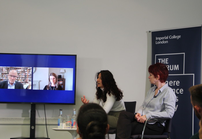 Professor Mary Ryan speaking on the panel