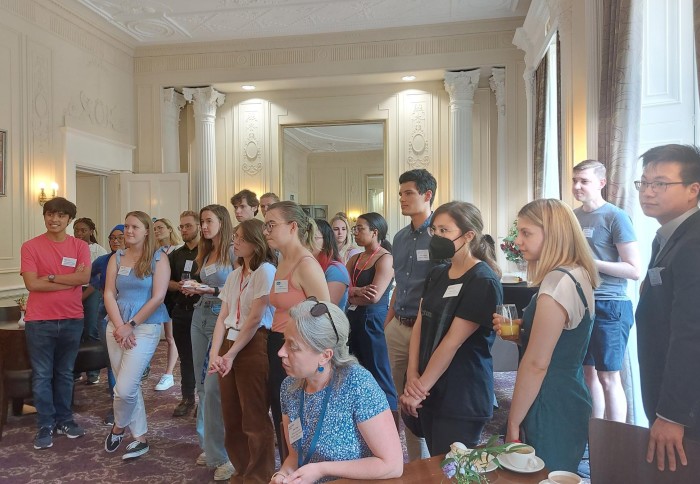 International students attending the International Research Opportunities Programme Welcome Afternoon Tea.