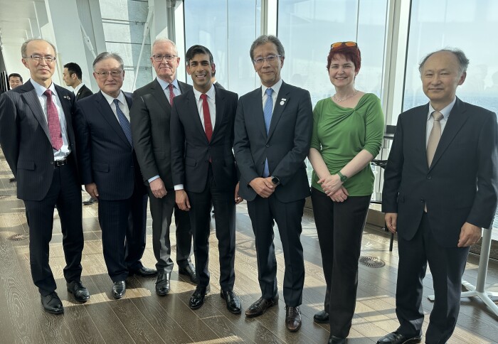 Leaders from Imperial and University of Tokyo with PM Rishi Sunak